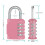 ZHEGE Combination Padlocks for Gym Locker, 4 Digit Code Padlock Outdoor with Side Window, Padlocks for School Locker 4