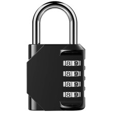 BeskooHome Code Padlock, 4 Digit Outdoor Waterproof Resettable Combination Padlock for School Gym Locker, Shed, Cabinet, Tool Box, Garage, Gate, (1 P