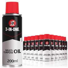 3-IN-ONE Multi-Purpose Aerosol Spray 200ml, Clean, Lube and Protect Moving Parts, Oil Spray that Helps Prevent Rust, Long Lasting Lubricant for Tools