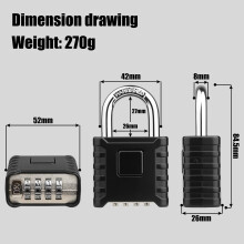 Diyife Heavy Duty Combination Padlocks Outdoor Weatherproof 52mm Large