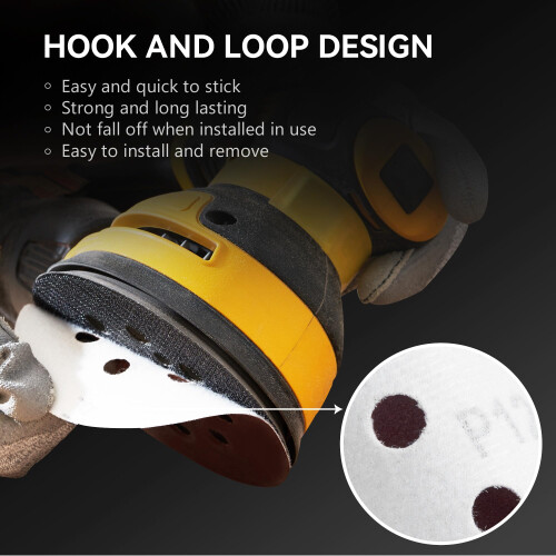 S SATC Sanding Discs 80 Grit 110Pcs Orbital Sander Discs 125mm Hook and Loop Rou 2