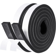 Weather Stripping Self Adhesive Foam Tape 25mm(W) x 10mm(T) Window Door Draught Excluder SoundProof Weather Strip Tape Seals for Gap Seal,2 Rolls, To