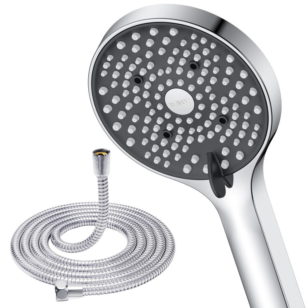 Yeaupe Shower Head And Hose 1.6M - 110Mm Large Powerful Flow Shower Hose And Head High Pressure 6 Modes Pressure Boosting Handheld Showerhead For Low 5006192721957