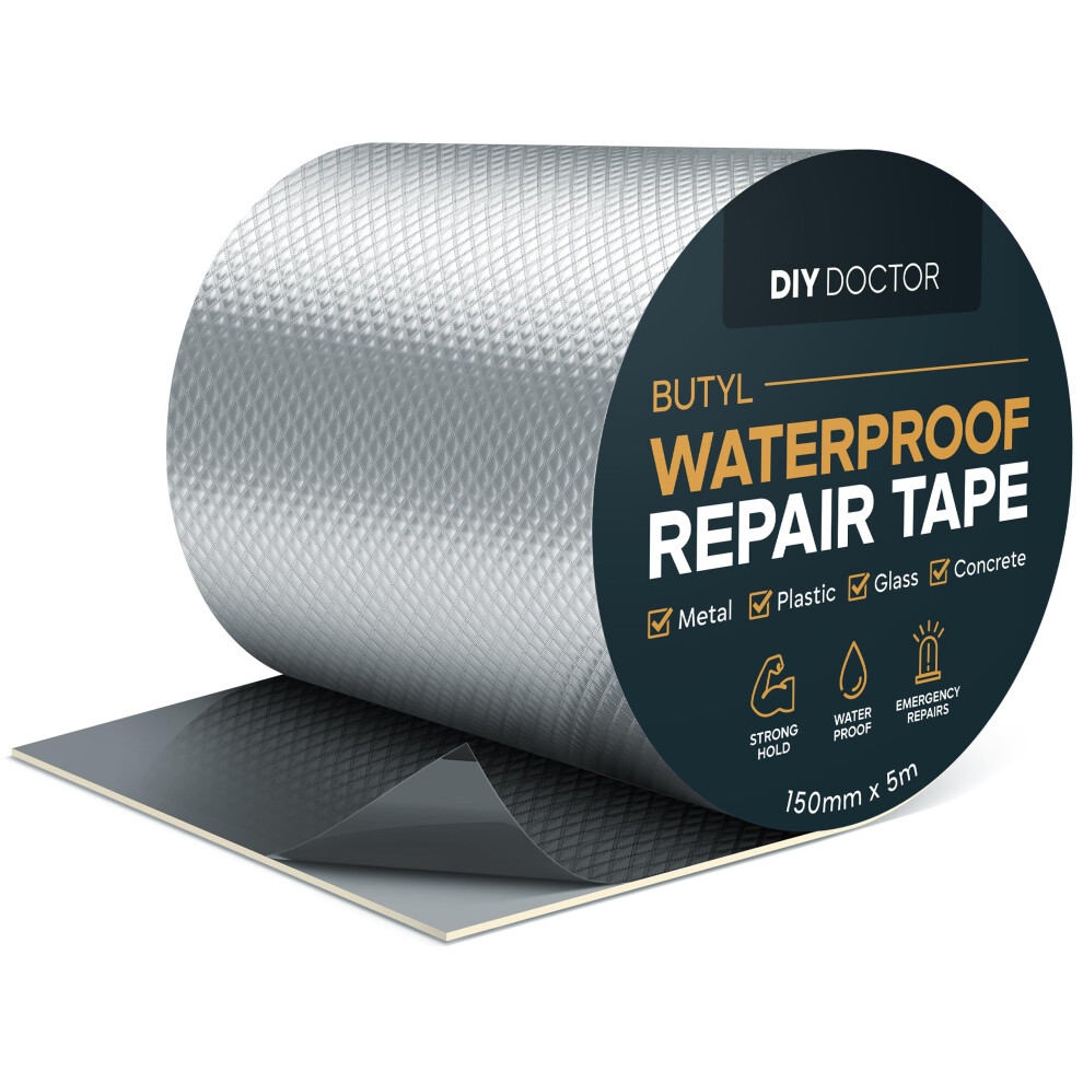 Diy Doctor Waterproof Tape For Leaks Â 1 Pack Of 150Mm X 5M - Butyl Roof Sealant Tape - Outdoor Waterproof Repair Tape With Aluminium Foil 57647050