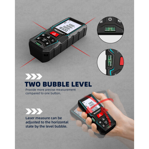 Laser Measure Device 50M, MiLESEEY Laser Distance Meter 2