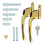 FixRello Universal Inline uPVC Window Handle – Lockable, Ambidextrous, Multi-Spindle – Gold (2 Pack) 1
