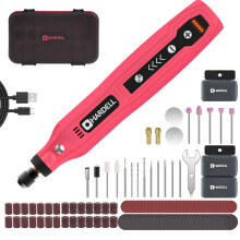 HARDELL Mini Cordless Rotary Tool, 5-Speed 3.7V Rechargeable Rotary Tool Kit with 129Accessories, USB Charging Multi-Purpose DIY Tool for Sanding, Po