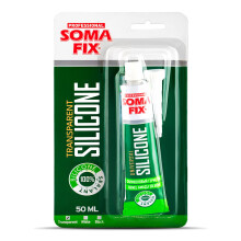 Silicone Sealant - Flexible Silicone Tube for Wood, Parquet, Bathroom, Sink, Windows - Multi-Purpose, Waterproof (Transparent, 50ml)