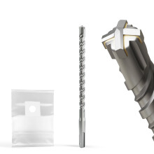 XZH SDS Plus Masonry Drill Bits - 10mm x 160mm, Professional Tungsten Carbide Cross Tip, Long SDS Hammer Drill Bits for Wall, Stone, Concrete, Brick