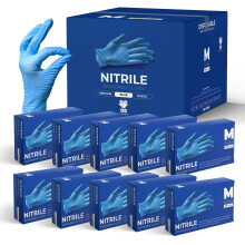 eatasty Disposable Gloves, Pack of 1000, Blue Nitrile Gloves, Powder-Free, Latex-Free, Strong with Textured Grip, Multipurpose for Food Handling, Clea