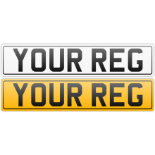 AuraPlates 2D Acrylic/Standard/Number/Plate/Printed Front/Rear/Pair UK/EV/GB/ENG Flags/Border Automotive Car/Van/lorries