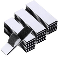 40 Pack 20 Pairs Hook and Loop Strips Heavy Duty 0.79x3.9 Inch - Self Adhesive Reusable Double Sided Sticky Tape for Walls, Doors, Tables - Strong &