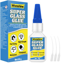 Glass Glue 30 g, Clear Superglue for Glass, Acrylic, Pottery, Mirrors, Jewelry a