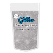Mopa Crafts Silver Glitter Paint Crystal Additive 100g for Emulsion Paint - for use with Interior/Exterior Wall, Ceiling, Wood, Metal, Varnish, Dead