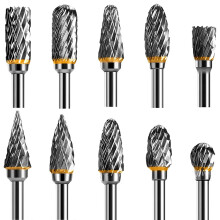 shengbenhao Tungsten Carbide Double Cut Rotary Burrs Set for Rotary Tool