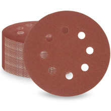 LESNIC 1200 Grit Sanding Discs 50 pcs, 125mm Sanding Sheets 5in 8 Holes Pads Hook and Loop for Orbit Orbital Sander and All Oscillating Tools