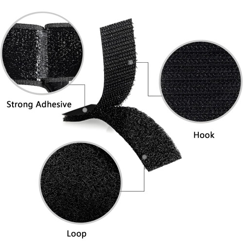 20 Pack 10 Pairs Hook and Loop Strips Heavy Duty 079x39 Inch  Self Adhesive 2