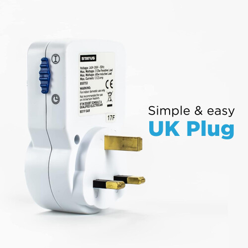 Status STATUS Timer Switch Mini  24 Hour Segment Timer Light Switch  White UK Plug 2