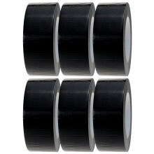 Crimson Starfish Black Duct Tape | 6 Rolls of 48mm x 45m Gaffer Tape | Water Resistant Duct Tape | Adhesive Tape Multi-Use for Indoor/Outdoor
