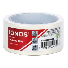 Status IONOS Masking Tape, Pack of 1, 48mm Width, 20 Metres Long, General Purpose for Decorating and DIY, Easy Tear and Clean Removal (IONMT48MM1PKX2