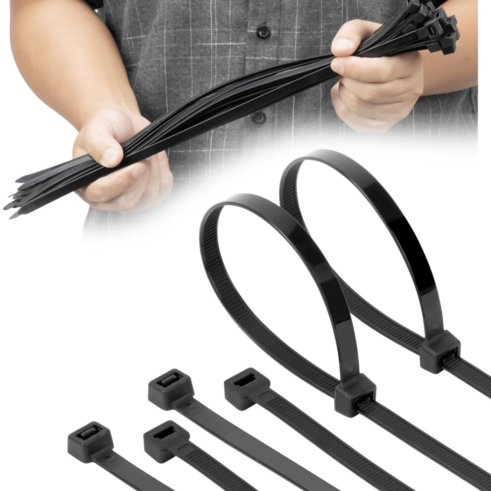 Armpow 50Pcs 450Mm X 9Mm Long Heavy Duty Cable Tie Wide Uv Resistant 80Kgs/175Lbs Tensile Strength For Hvac Outdoor Construction,Ultra Strong Self Lo 95567938