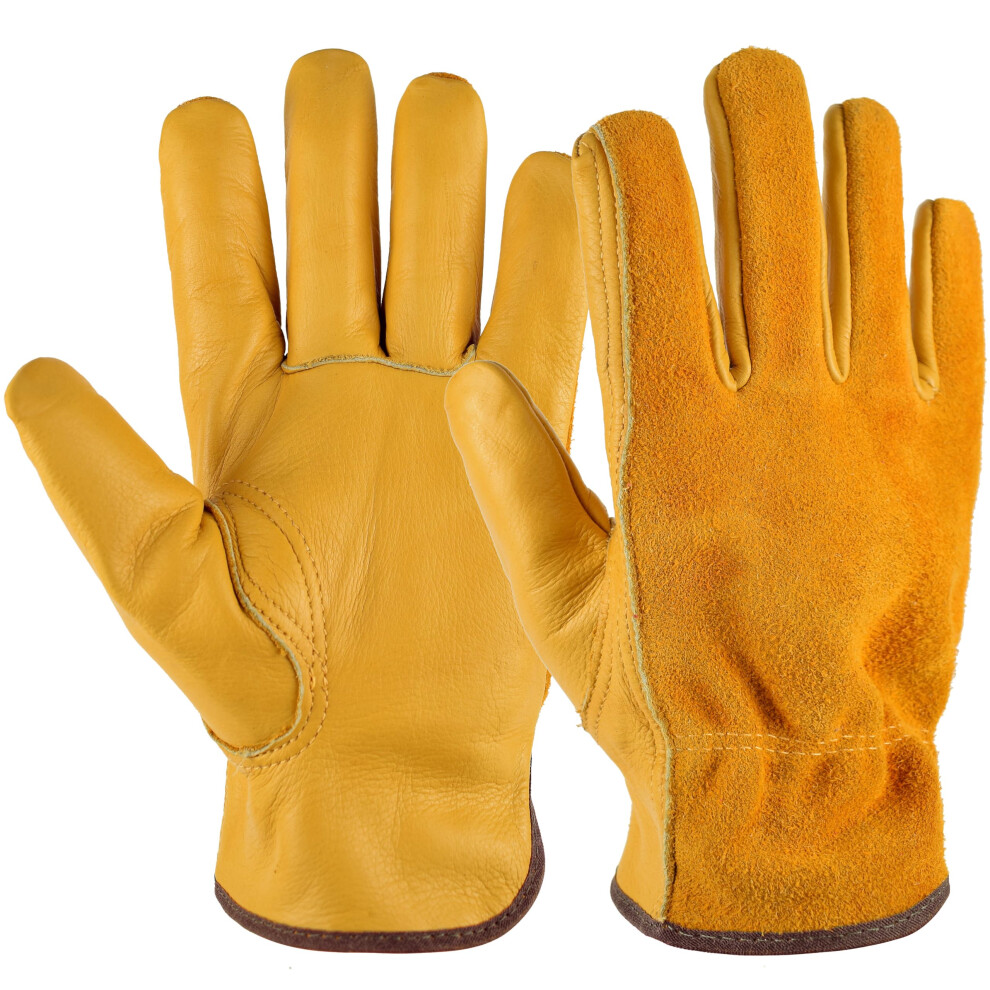 Einskey Gardening Gloves For Men Women, Tough Thorn Proof Leather Safety Work Gloves 5051226990144