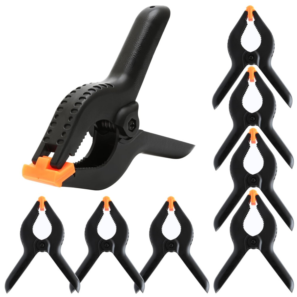 8Pcs Nylon Spring Clamps 6 Inch, Heavy Duty Plastic Spring Clips Clamps For Woodwork, Diy Projects, Photo Studio, Background Muslin Etc 13873875