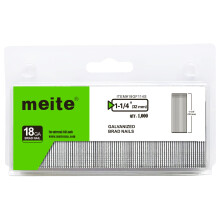 meite 18 Gauge Brad Nails, 32 mm Type 18G Brad Nails Galvanized Small Finishing Nail Gun Nails for Pneumatic, Electric Brad Nailer Gun (1,000 Counts)