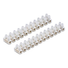 3A/5A/15A/30A/60A Electrical Connector Blocks 12 Way Clear Barrier Block Strip Wire Connector Electrical Choc Blocks Connecting for Wiring Cable Dual