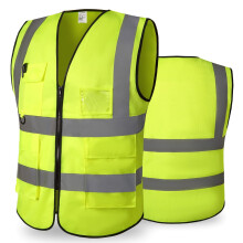 CCSOVO Hi Vis Vests for Women Men High Visibility Reflective Safety Vests Breathable With Pocket Zipper for Build Oudoor Work Meet ANSI/ISEA Standard