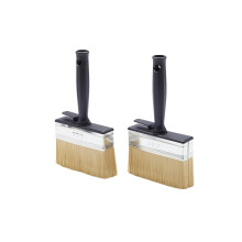 Fit For The Job Twin Pack 4 inch Block Brush for Rapid Painting on Walls, Ceilings, Masonry, Shed and Fence Brush, Decking & More, Large Paintbrush,