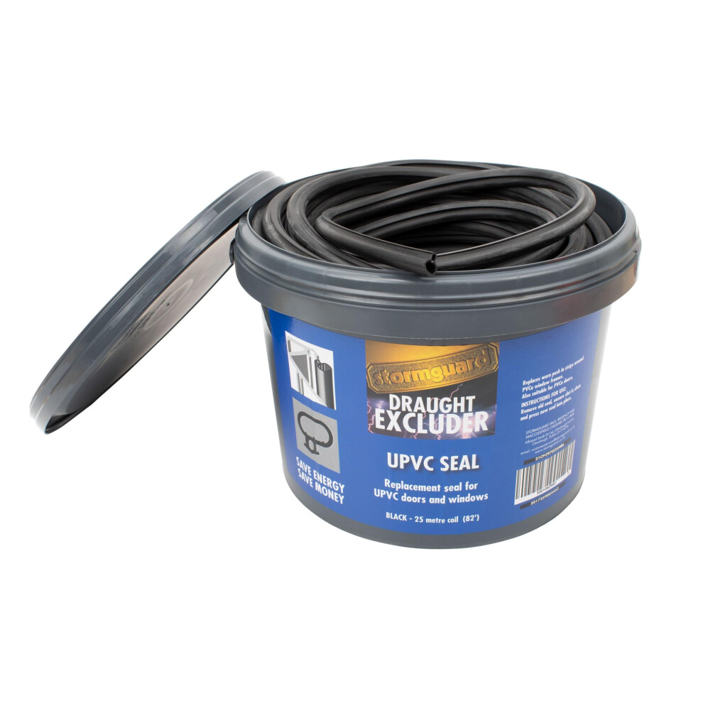 Stormguard 25 M Black Upvc Rubber Door And Window Seal Replacement 36190416