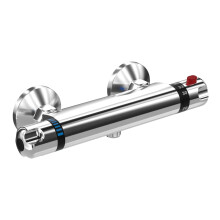 Thermostatic Bath Shower Mixer Tap Wall Mounted Shower Mixer Bar Chrome Brass Diverter Valve Anti Scald Tap Bathroom Accessory Intelligent Constant T