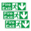 stcky Fire Exit Sign - 30cm x 10cm Ideal Sized Fire Exit Down Arrow Self Adhesive Vinyl Signs [Pack of 3] 1