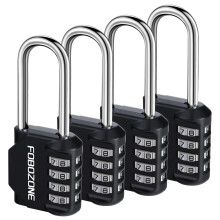 Combination Lock, FOBOZONE 4 Digit Outdoor Waterproof Resettable Code Padlock,for Gym Locker, Cabinet,Shed, Hasp,Gate, Tool Box,School Locker Lock