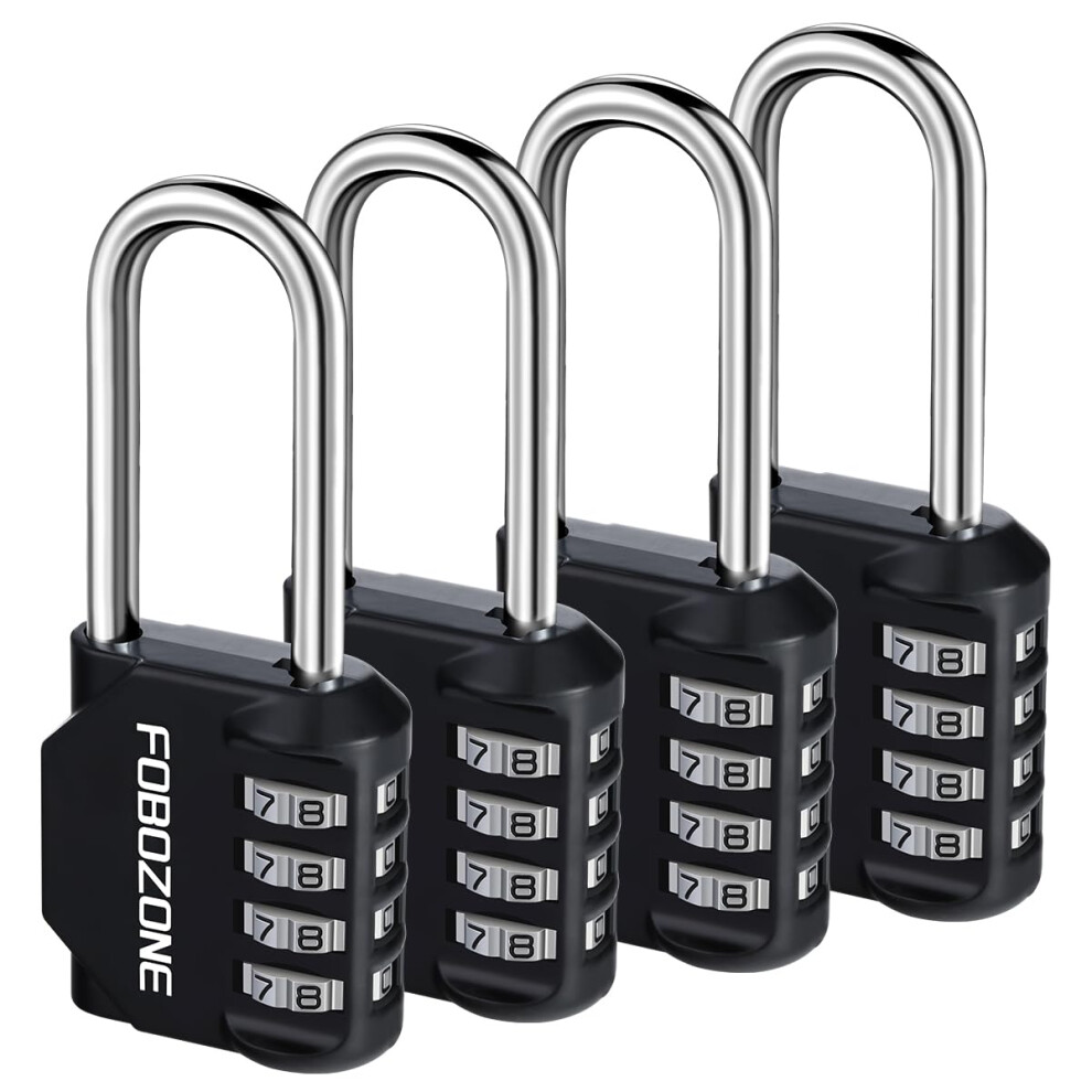 Combination Lock, Fobozone 4 Digit Outdoor Waterproof Resettable Code Padlock,For Gym Locker, Cabinet,Shed, Hasp,Gate, Tool Box,School Locker Lock 5051226589812