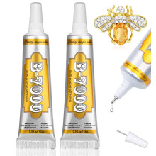 Clear B7000 Jewelry Glue - 2 * 15ml/0.5 fl oz Multipurpose Adhesive for Rhinestones, Beads, Fabric, Metal, Nail Art, Wood, Glass - Super Strong and W