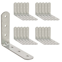OMIDEAS 20 x Angle Bracket (60 x 60 x 16) 90 Degree L Shape Corner Brace Plate Wood Metal Connecting Fixing Joining Repair Support Galvanised Connect