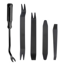 5 Pcs Trim Removal Tools, Pry Tools, Car Pry Tool Kit, Car Panel Door Audio Radio Stereo Removal Tools, Auto Clip Fastener Remover Pry Tool Set, Blac