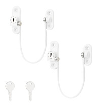 2 PCS Window Restrictors WODSTA Window Locks Child Safety with Screws and Key 185mm Long Window Restrictors Locks Zinc Alloy Pets & Baby Safety Secur