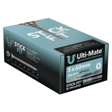 Ulti-Mate Stainless Steel Woodscrews - 5.0 x 60mm - Box 100 pcs