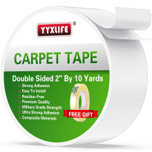 YYXLIFE Double Sided Carpet Tape for Area Rugs Carpet Adhesive Removable Multi-Purpose Rug Tape Cloth for Hardwood Floors