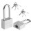 2 Pcs Long Shackle Padlocks with Keys, Heavy Duty Padlock with Keys 1