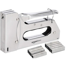 Amazon Basics Heavy Duty Stapler Gun with 1000 Staples, for Upholstery, Home Repairs, Carpentry and other Professional Projects, S