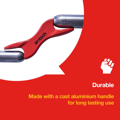 Amtech - 4-Size Interchangeable Brick Jointer Tool for Maintaining and Repairing Brickwork, Durable Cast Aluminium, Ergonomic Handle, Includes Nylon 2