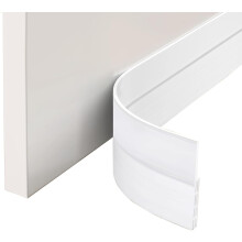 EXTSUD 2 Pack Adhesive Under Door Sweep Weather Stripping Soundproof Rubber Bottom Seal Strip Draft Stopper Draught Excluder, 100x5cm (White)