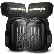 Thunderbolt Knee Pads for Men and women Construction Knee Pads Gel Knee Pads Gardening Flooring Roofing Heavy Duty Thick Foam Strong Adjustable Non-S