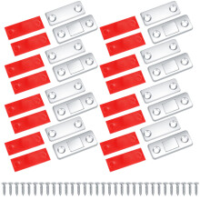 8 Packs Door Magnets, Cabinet Magnetic Door Catches Self Adhesive, Ultra Thin Magnetic Strips, Drawer Magnets Catches for Cupboard Wardrobe Sliding D