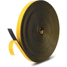 Adhesive Weather Stripping Foam Tape 12mm(W) x 1.5mm(T) Draught Excluder Tape for Door Window SoundProof Weather Strip Tape Seals for Gap Seal, 1 Rol