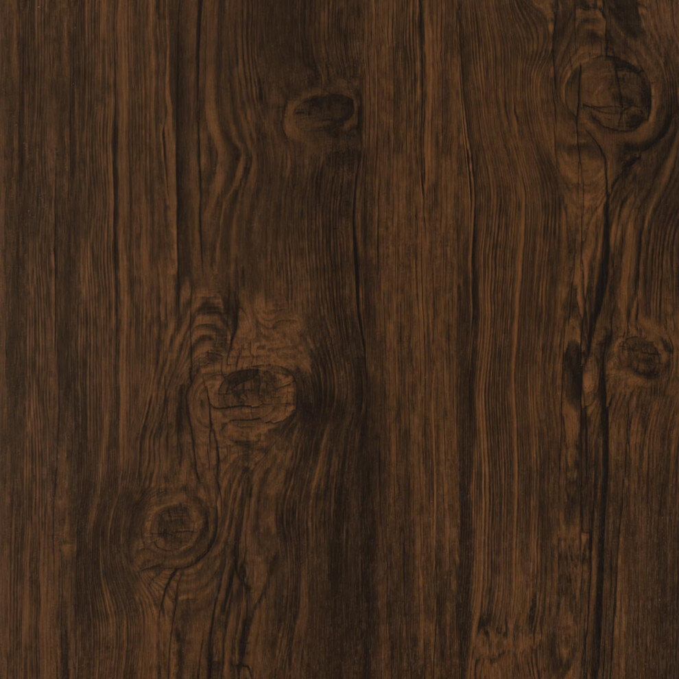 Abyssaly Sticky Back Plastic Wood Effect Vinyl Wrap Self Adhesive Wallpaper Dark Brown 40Cm X 300Cm Decorative Furniture Table Shelf Counter Wall Oak 5003864633761